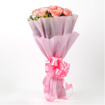 Impressive Pink Roses Bouquet