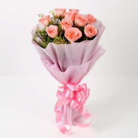 Impressive Pink Roses Bouquet