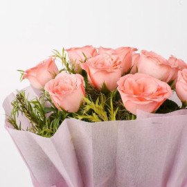 Impressive Pink Roses Bouquet