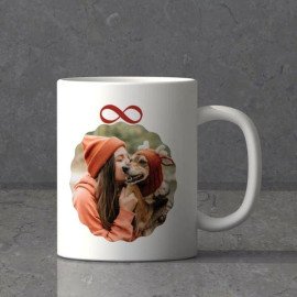 Infinity Pet Love Personalized White Ceramic Mug