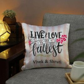Love Always Personalized LED Satin cushions