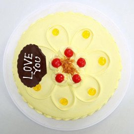 Love You Valentine Butterscotch Cake