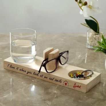 Love Personalized Wooden Desk Organizer