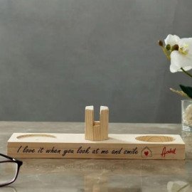 Love Personalized Wooden Desk Organizer