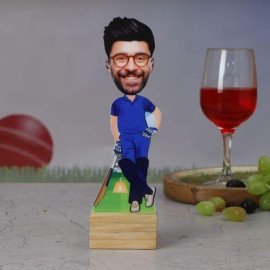 MI Cricket Fan Personalized Caricature Stand