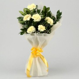 Magical Surprise Yellow Carnations Bunch