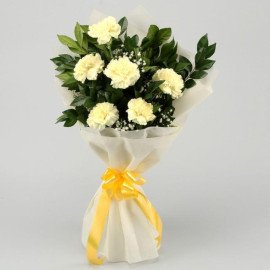 Magical Surprise Yellow Carnations Bunch