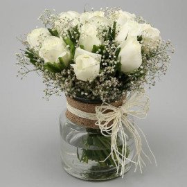 Majestic Roses Jar Arrangement