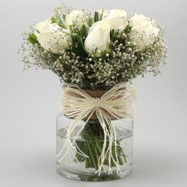 Majestic Roses Jar Arrangement