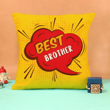 Memorable Cushion With Rakhi Set