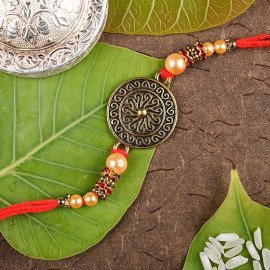Metal Rakhi N Treat Combo