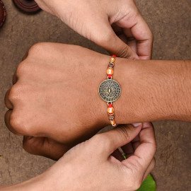Metal Rakhi N Treat Combo