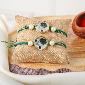 Milky Syngonium Rakhi Duo Combo