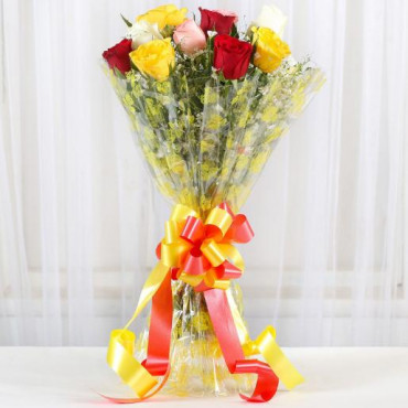 Multicolored Magical Roses Bouquet