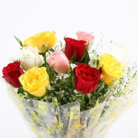 Multicolored Magical Roses Bouquet