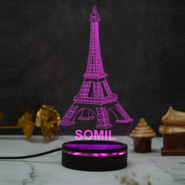 Eiffel Tower Personalized Led Night Lamp