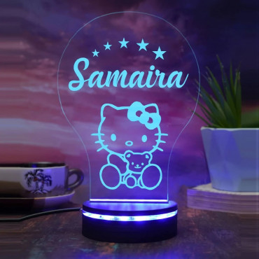 Cute Kitty Personalized Night Lamp