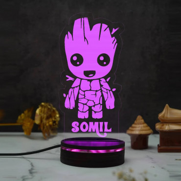 Baby Groot Personalized Night Lamp - Kids Room