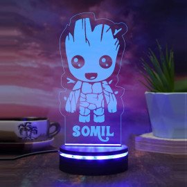 Baby Groot Personalized Night Lamp - Kids Room