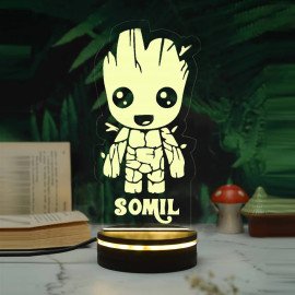 Baby Groot Personalized Night Lamp - Kids Room