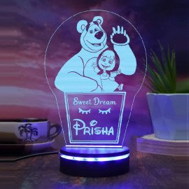Masha N Bear Personalized Night Lamp