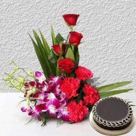 Corp Flower with Cake