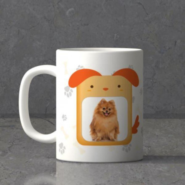 Paw Print Personalized White Ceramic Mug