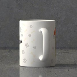 Paw Print Personalized White Ceramic Mug