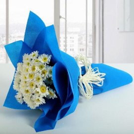 Peaceful White Daisy Bunch