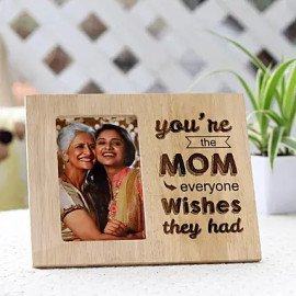 Personalised Engraved Wooden Photo Frame For Mom