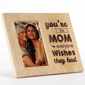 Personalised Engraved Wooden Photo Frame For Mom