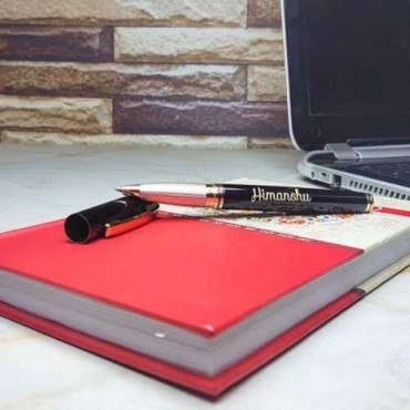 Personalised Exquisite Black Golden Pen