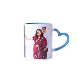 Personalised Heart Shape Handle Ceramic Mug