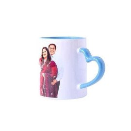 Personalised Heart Shape Handle Ceramic Mug