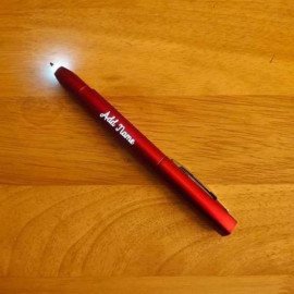 Personalised Red Matte Finish Glow Pen