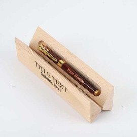 Personalised Red Pen in a Beautiful Engraved Box