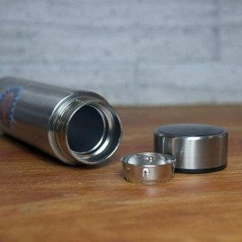 Personalised Silver Bottle with Led Temperature indicator