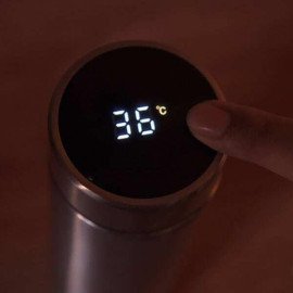 Personalised Silver Bottle with Led Temperature indicator