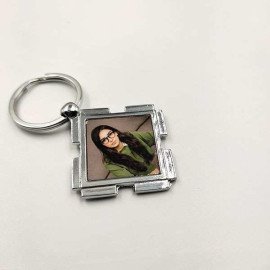 Personalised Square Metal Key Chain