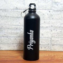 Personalised Unisex Black Bottle with Name