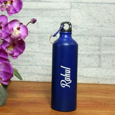 Personalised Unisex Blue Bottle with Name
