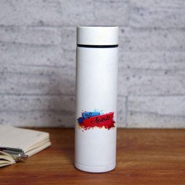 Personalised White Bottle with Led Temperature indicator