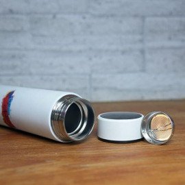 Personalised White Bottle with Led Temperature indicator
