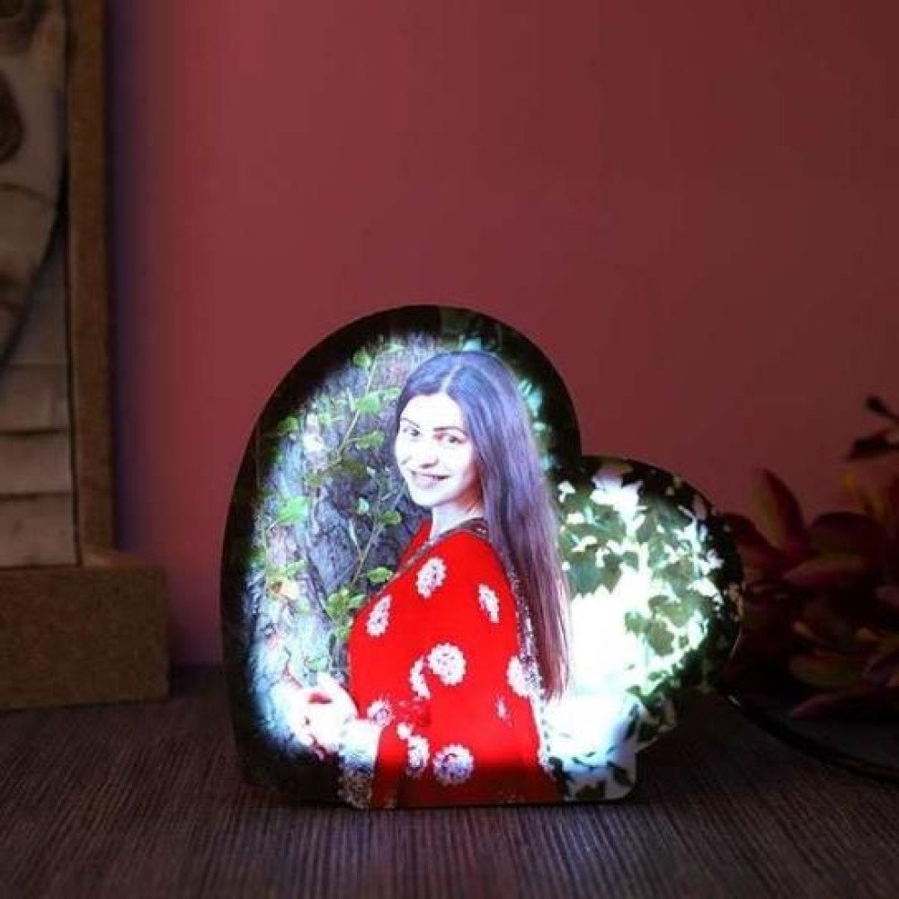 Personalised heart shaped led lamp 
