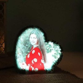 Personalised heart shaped led lamp 