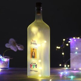 Personalized Birthday Frosted LED Bottle Lamp for Boys