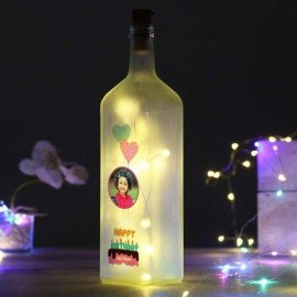 Personalized Birthday Frosted LED Bottle Lamp for Girls