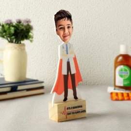 Personalized Doctor Caricature for Boy