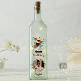Personalized Frosted LED Bottle Lamp for Birthday