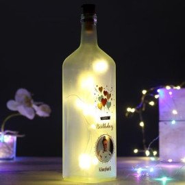 Personalized Frosted LED Bottle Lamp for Birthday